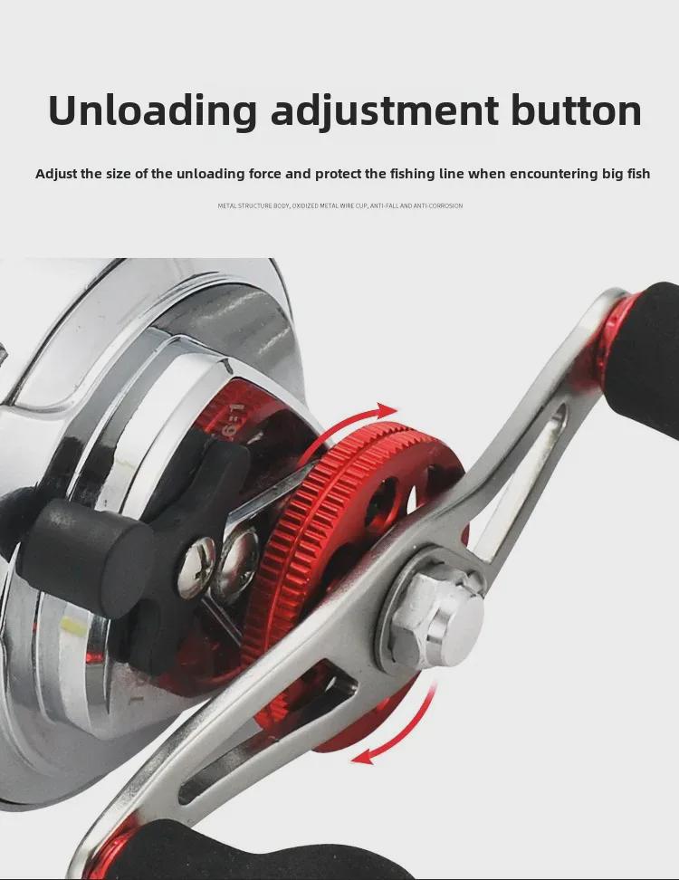 Kemalong All-Metal Raft Fishing Reel with One-Button Release