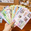 20/40 Sheets Cute Die cut Stickers book Retro Cartoon Handmade Scrapbooking Handbook Material Phone Sticker  Stationery Supplies