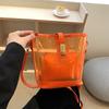 Borsa da Donna Trasparente Colore Caramella Monospalla Nuova Moda Estiva Borsa a Tracolla Borsa a Secchiello Jelly Resistente di Pregio