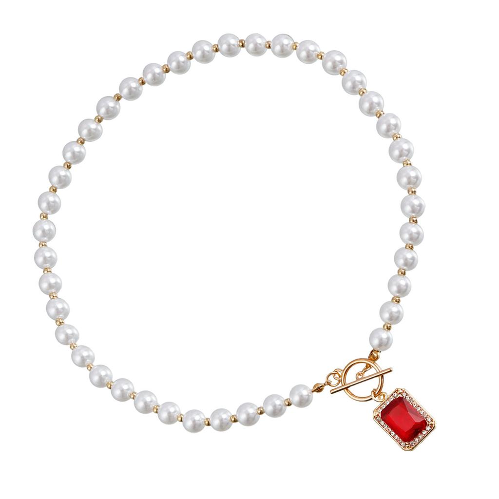 Pearl Necklace Imitation Pearl Pendant Necklace All Matching Elegant Fake Pearl Necklace Stylish
