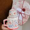 Lily of the Valley Ceramic Kettle & Mug Gift Set for Weddings and Birthdays