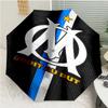 Marseille Print Automatic Umbrella, 8 Rib Iron Frame, Plastic Handle, Suitable for Outdoor Travel &Daily , Ideal Gift
