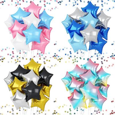 Star Theme Five-Pointed Star Aluminum Film Balloon Set Birthday Party Interior Decoration Festival Event Arrangement