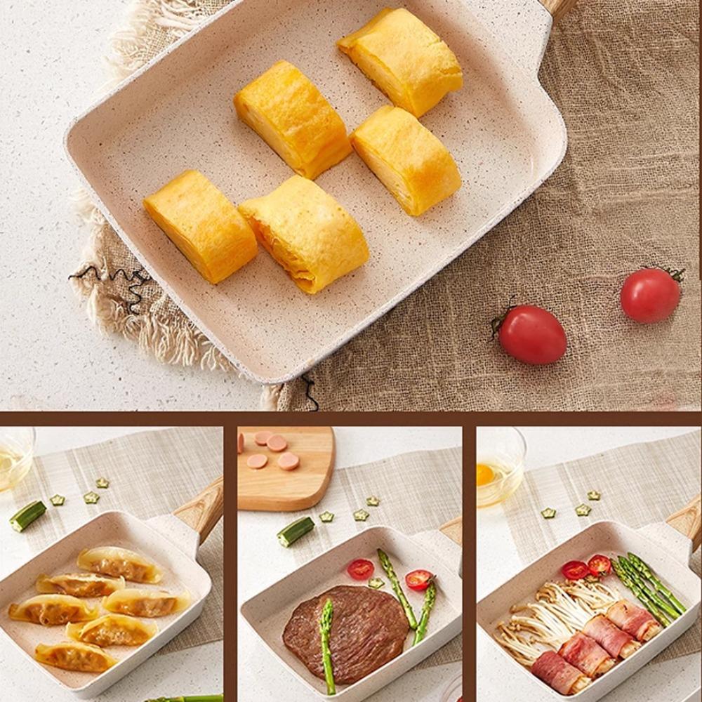 1ks, litinová pánev na vejce Tamagoyaki - obdélníková pánev na japonskou omeletu - malá pánev pro dokonalé tamago - kuchyňské náčiní a gadget pro domácnost