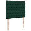 Ottoman Bed with Mattress Dark Green 120x200 Cm Velvet