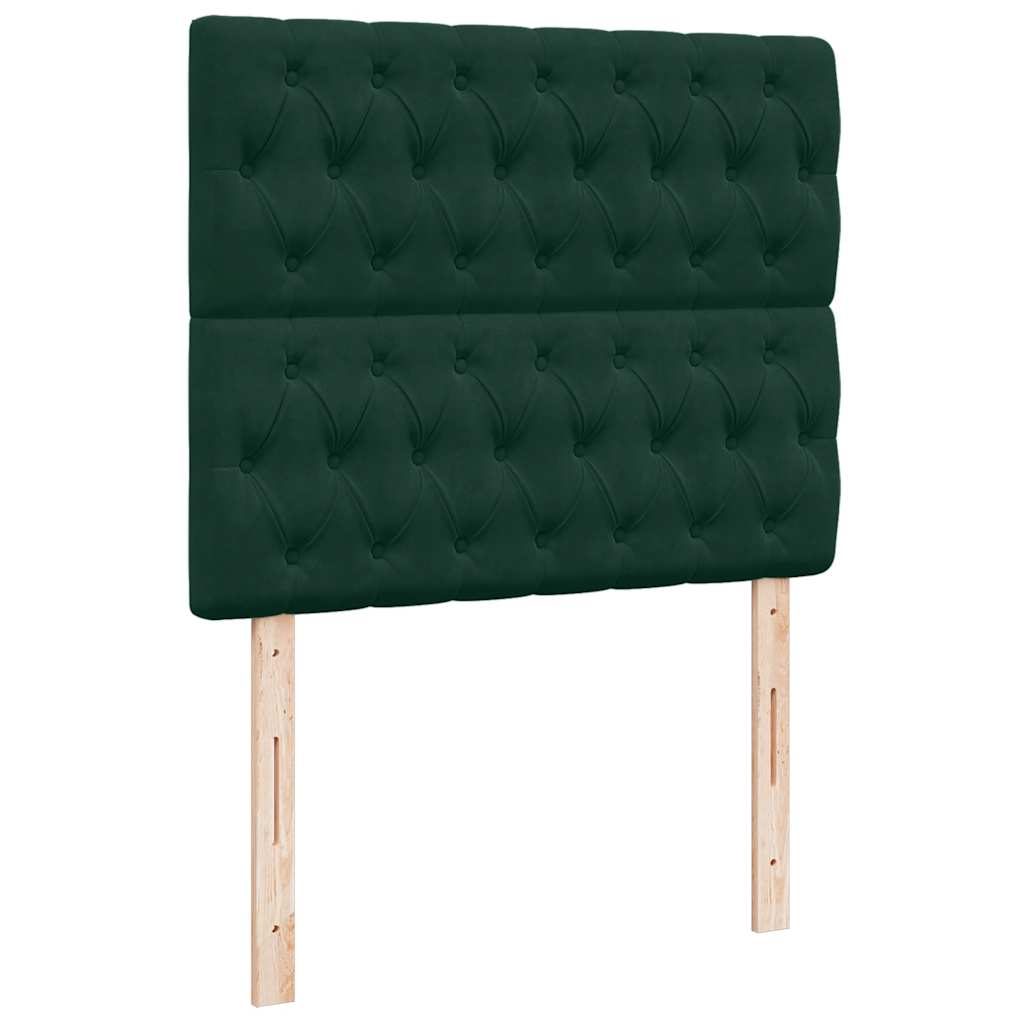 Ottoman Bed with Mattress Dark Green 120x200 Cm Velvet