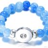 18mm Resin Beads Bangles Snap Button Bracelets Jewelry Making Kit Gifts 23cm