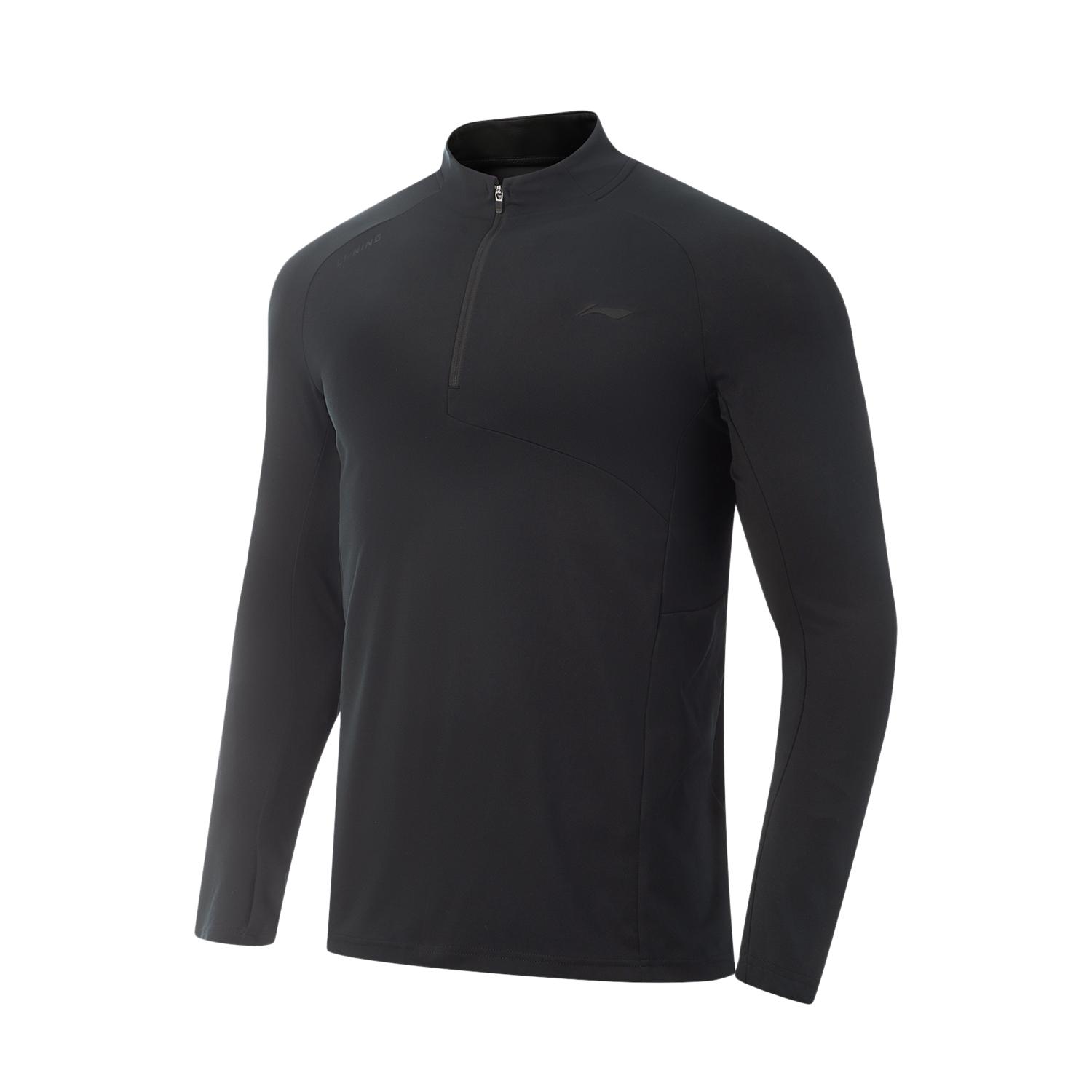 

Li-Ning Simple Quick-Dry Versatile Comfortable Solid Color Stand Collar Long Sleeve T-Shirt Men Tops ATLV313-4 XXL