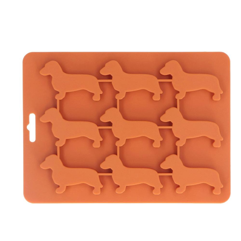 Dog Shaped Silicone Ice Cube Tray Silicone Baking Mold Reusable Dachshund Dog Mold Cake Decoration