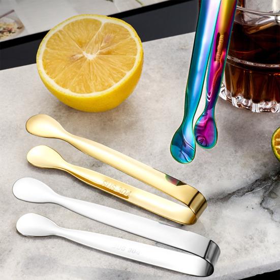 Pinza per Ghiaccio Acciaio Inossidabile Galvanizzato Pinze per Ghiaccio Durevoli Resistenti alla Ruggine Clip per Ghiaccio per Bar Cucina Cubetti di Zucchero