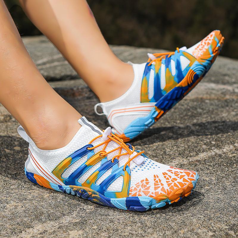 Outdoor large size diving swimming creek shoes beach shoes wading women's five-finger shoes men's skipping rope hiking shoes