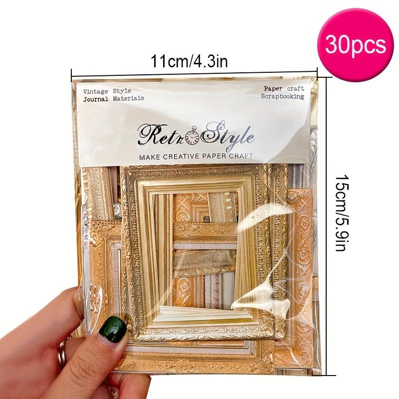 30pcs Vintage Frame Pieces Thick Paper Die Cuts Collection Kit Scrapbooking Planner/Card Making/Journaling Project