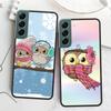 Baby Cute Owl Lover Cartoon Candy Winter Phone Case For Samsung Galaxy A12 A22 A32 A42 A52 A72 A54 A34 A24 A14 A73 A53 A33 A23 A