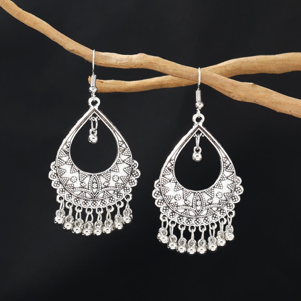 Retro Ethnic Style Fringed Earrings Women'S Long Temperament Versatile Earrings Fashion Personality Exotic Earrings