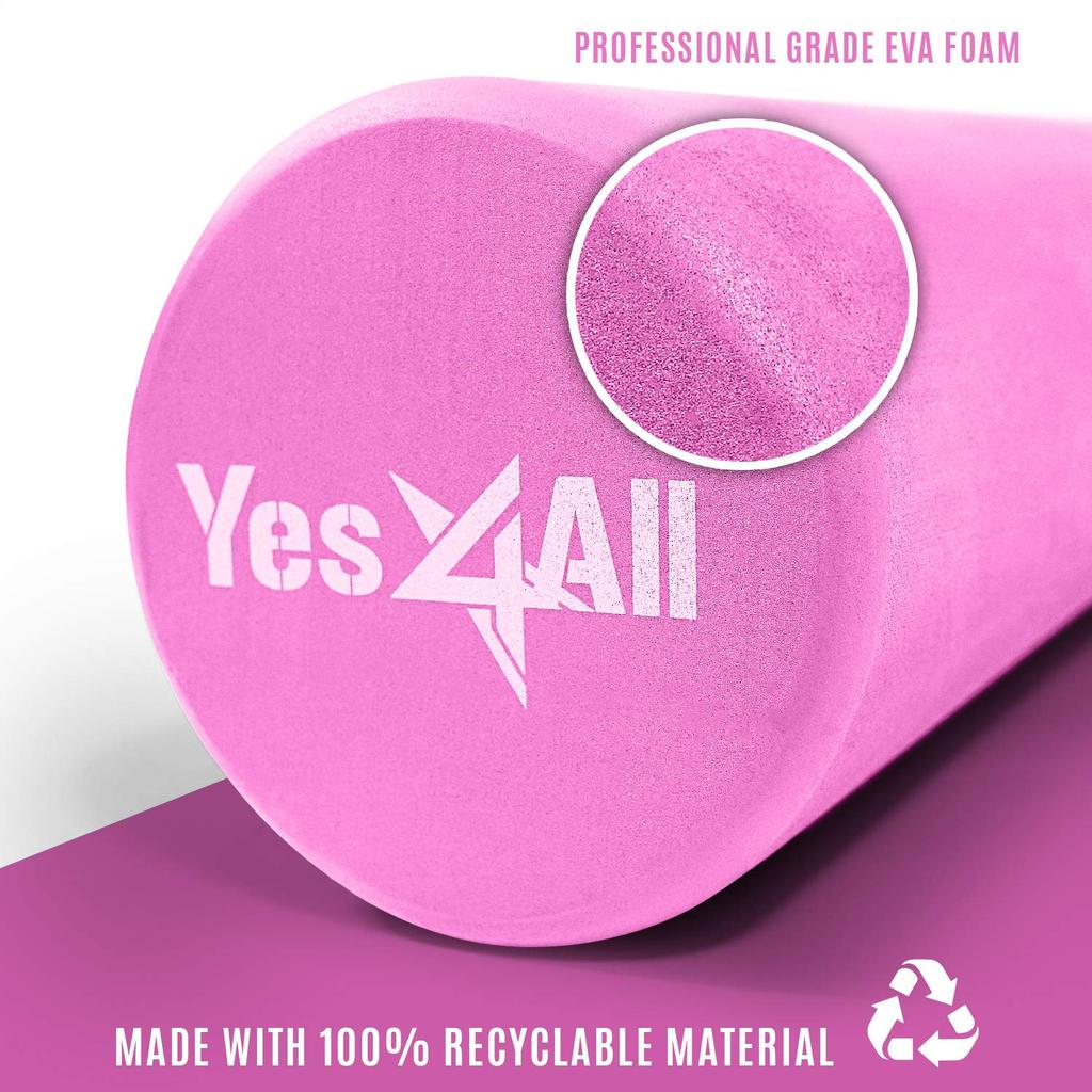 Yes4All Schaumstoff EVA Dehnen Yoga Yoga 46cm Rolle, Material, 30cm/46cm/61cm/91cm, Stange, Stange, Ausrüstung, Violett,