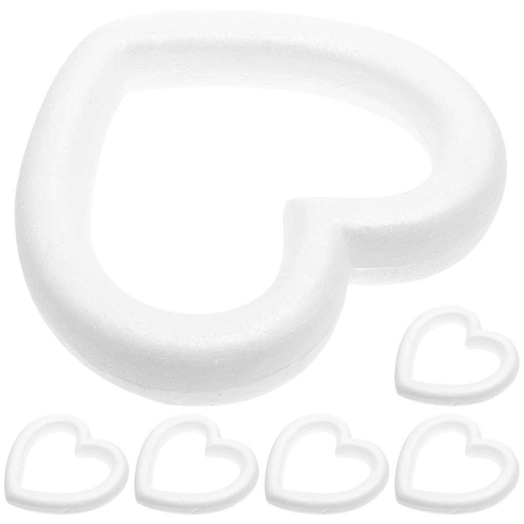 4Pcs DIY Heart Wreath Craft Rings for Garland Making Party Decor Holiday Hanging Ornament Kids Creative Art Project At Home