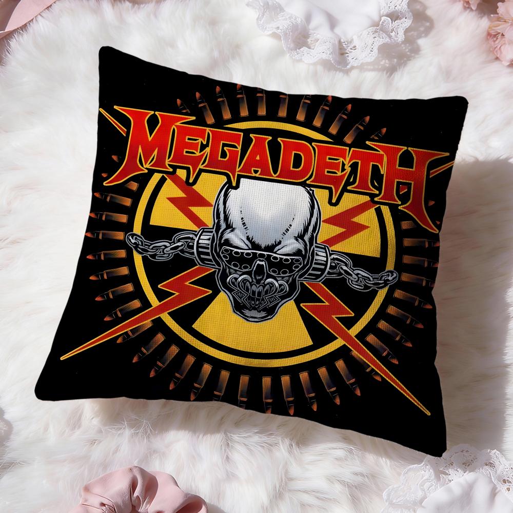 Band Megadeths Cushion Cover Premium Comfort Reversible Pillow Cove -Two in One Design for Any Room & Car Interior