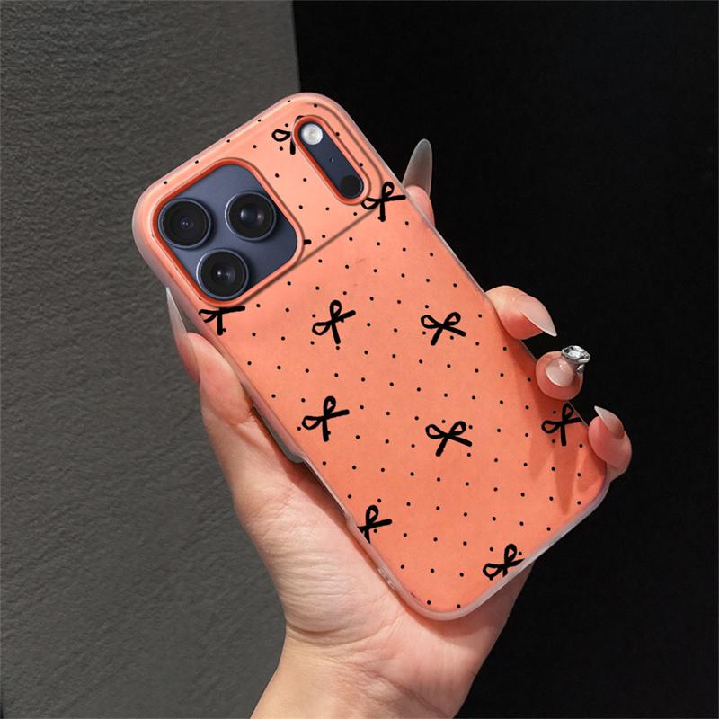Etui z Kropkami Serce Kokardka Dla Honor 400 Lite Pro 90 Lite 5G X9D X7B X9B Magic 6 Lite Matowe 2 w 1 Galaretkowe Pokrowiec
