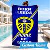 Custom Name Beach Towel Leeds Loyalty Microfiber Beach Towel, Lightweight for Summer Travel, Swimming Pool Fan Birthday Gift