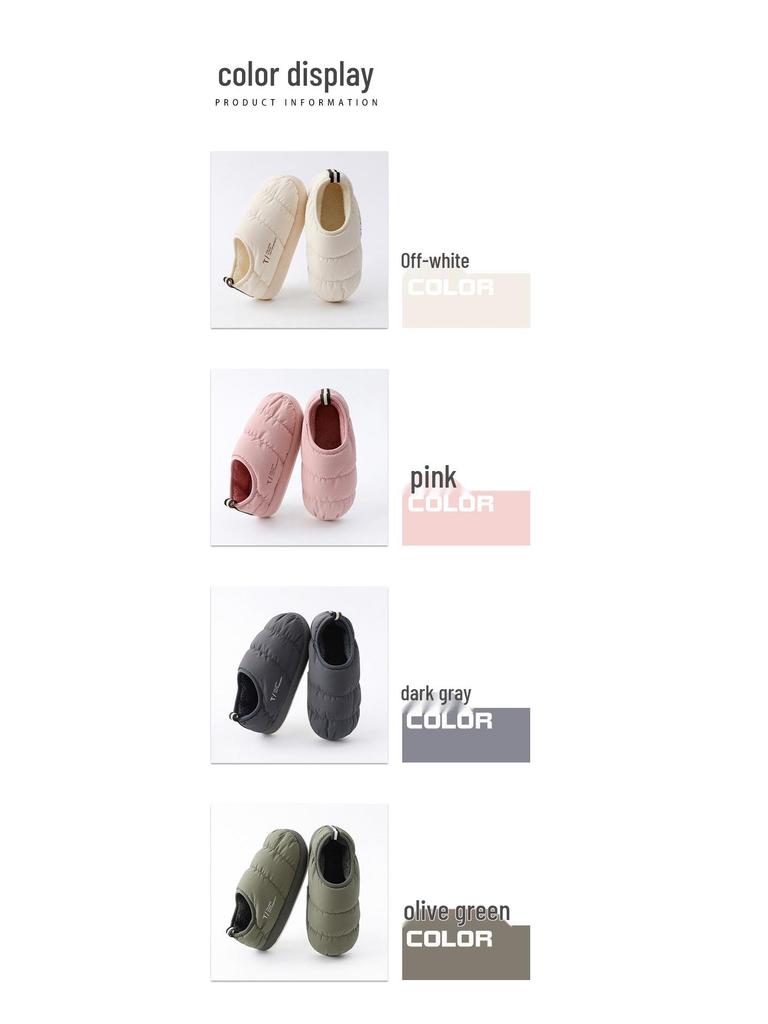 2025 Autumn/Winter Waterproof Non-Slip Cotton Slippers for Women and Men - Dirt-Resistant, Heel-Covered Indoor Shoes
