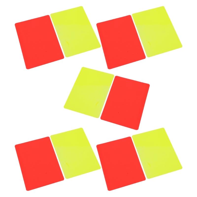 5set Soccer Referee Practice Cards Set Soccer Referee Penalty Cards For Team Discipline Enhancement During Game