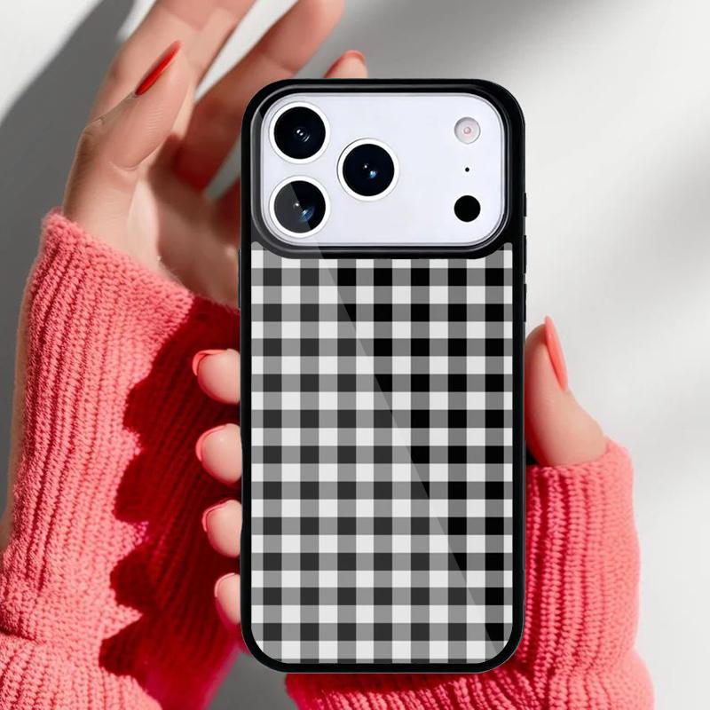 Pastel Gingham Phone Case for iPhone 17 Air 16e 15 14 13 Pro Max Back Cover for 12 11 Pro Coque