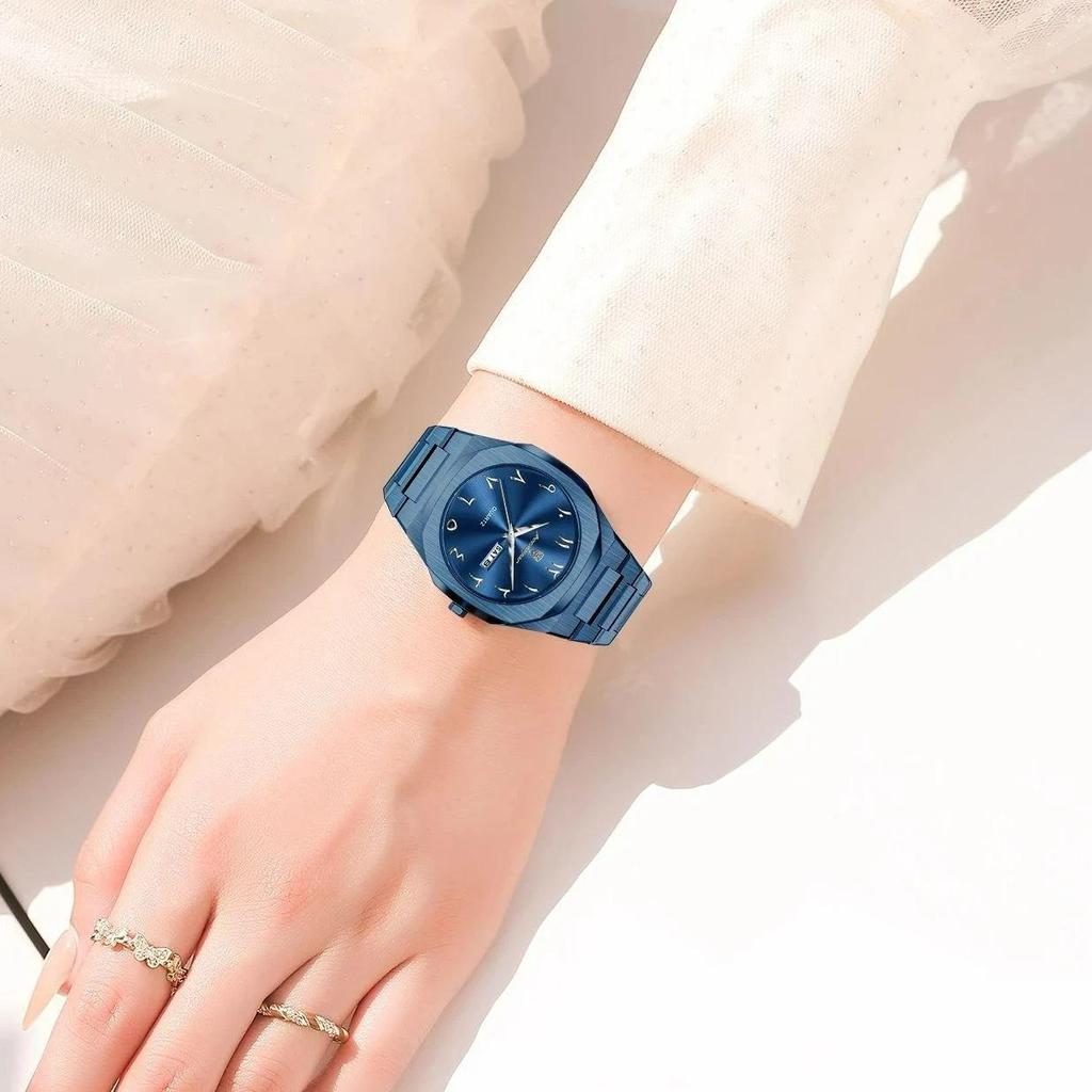 POEDAGAR Fashion Woman Watch Waterproof Week Date Quartz Women's Watches Stainless Steel Luxury Elegant Ladies Watch