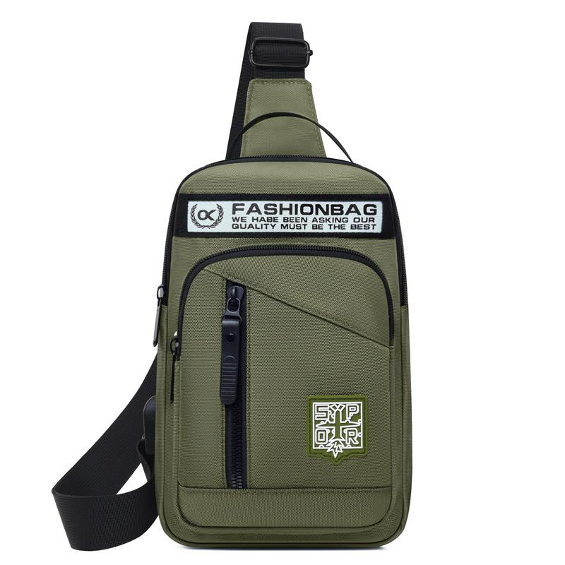Breast Bag Men's New Lightweight and Trendy Oxford Cloth Shoulder Backpack Outdoor Sports and Leisure Fashion High-end Messenger Bag