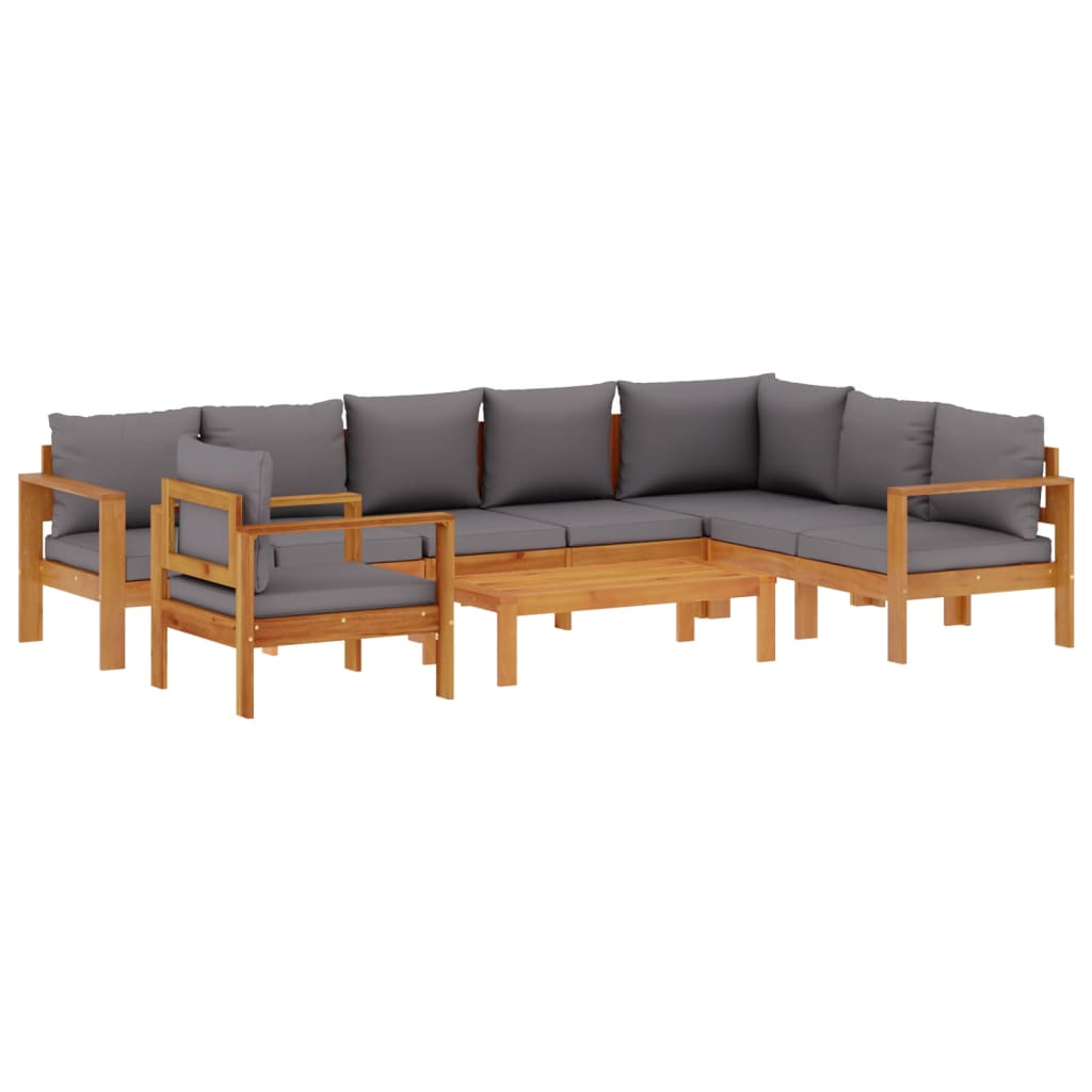 vidaXL 6 Piece Garden Sofa Set with Cushions Solid Acacia Wood