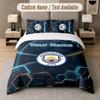 Manchester City Design Bedding Set Custom Text 1 Duvet Cover & 2 Pillow Cases