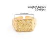Punk Irregular Textured Square Rings For Men Gothic Geometric Metal Open Index Finger Rings Hiphop Street Jewelry Accessories
