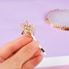 Retro Fashion Style Girl Hairpin Delicate Silver Golden Bee Leaf Hairpin Side Clip Bangs Clip One Word Clip Hairpin Decoration