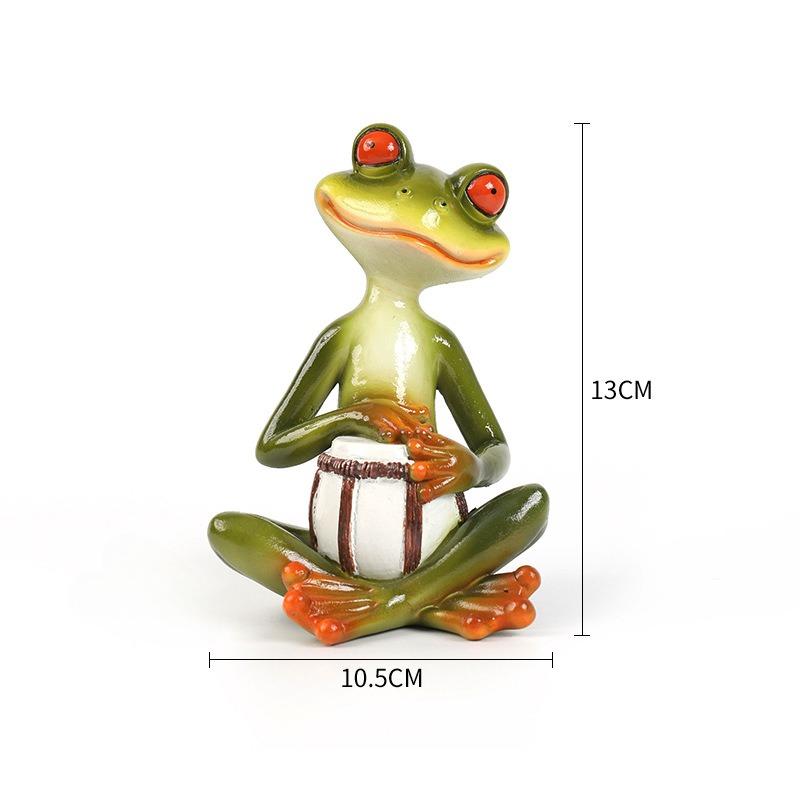 Frog Ornament, European and American Pastoral Style Animal Home Decoration, Living Room Desktop, Courtyard Garden, Resin Crafts