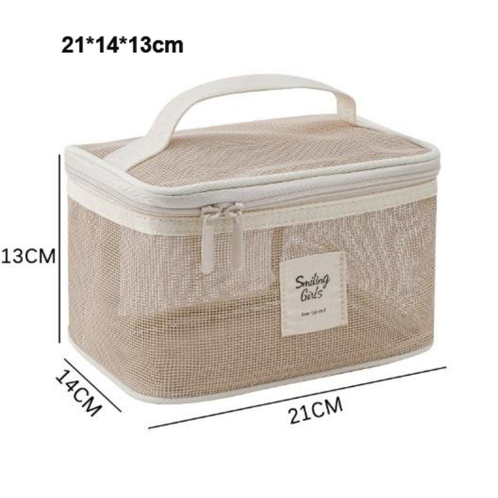 

Transparent Mesh Makeup Bag 4 Colors Multifunction Women Cosmetic Storage Pouch Portable Ladies Toiletry Storage Bag