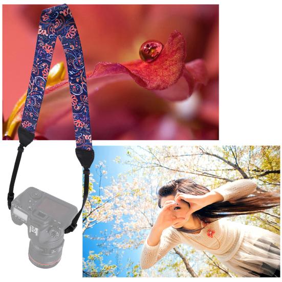 Retro Ethnic Flower Universal SLR DSLR Camera Shoulder Neck Strap for Canon