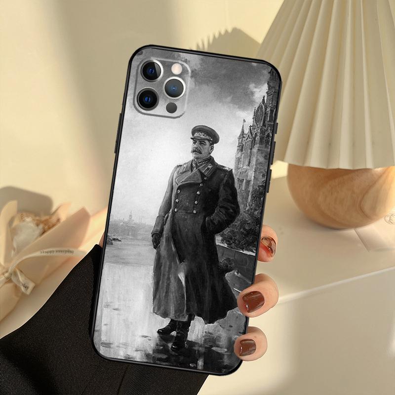 Russian Stalin Ussr Case For iPhone 11 12 13 14 15 16 Pro Max Cover For iPhone 13 12 Mini XR X XS Max Plus