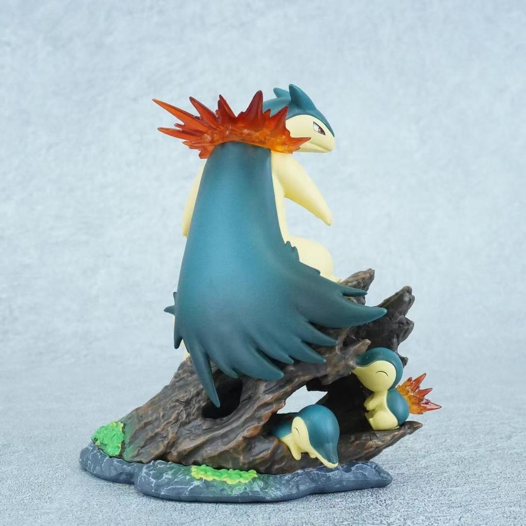 Anime  Figure Typhlosion Evolutionary Group Cartoon Model Collect Pvc Statue Decoration Birthday Toys Gift