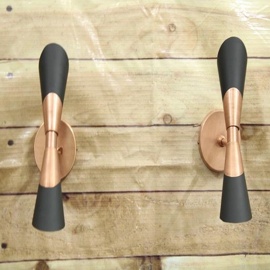 İtalyan Aplikleri Duvar Işık Lambası Çift Stil Modeli Pirinç Siyah Duvar Lambası Ev, Ofis Dekoru