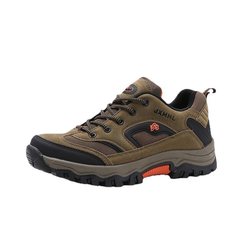 Outdoor shoes breathable men's shoes autumn green trend fashion warm low-top hiking shoes