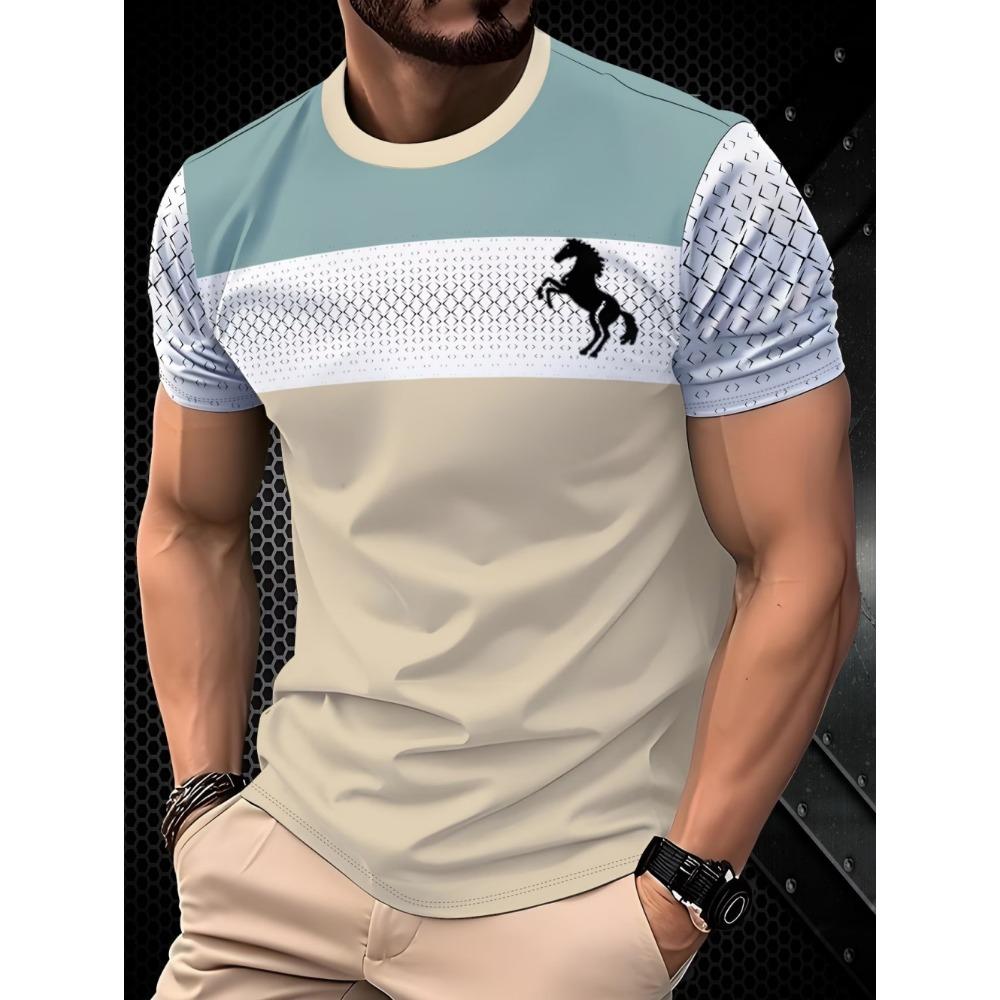 

3D Printed Short-Sleeve Top Casual Round Neck T-Shirt Fashion Streetwear Loose T-Shirts Men s Tops XS