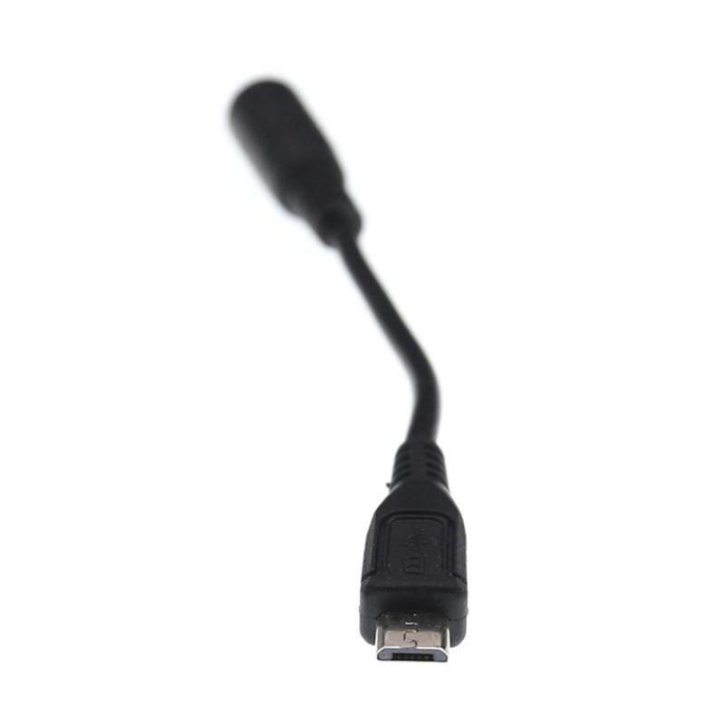 DC5.5 x 2.1mm Female Jack to Micro USB Male Plugs Power Connector Adapter Cable Extension Cord Support up to 5V3A 15W