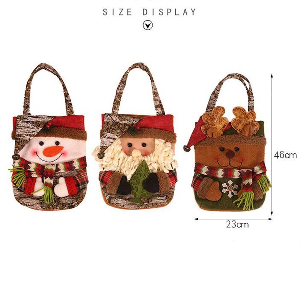 Santa Claus Gift Holders Stockings Merry Christmas Candy Bags Snowman Pendant New Year Xmas Ornament Festive Party Supplies