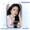 Xiang Hanzhi Baji Laser Tinplate Square Badge Star Idol Brooch Pendant