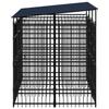 VidaXL Chenil d'Extérieur avec Toit pour Chiens Acier 5,53 m² Cage Enclos 3097948