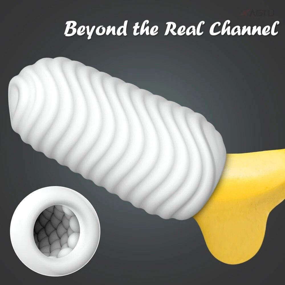 Men's Aircraft Cup Goods Soft Silicone Masturbator for Men Pocket Pussy Waterproof Real Vagina Sex Toy for Men Adult Goods 18+