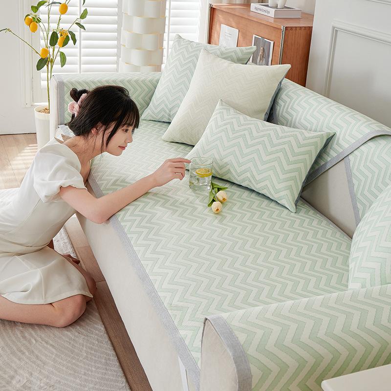 Ice Silk Sofa Cushion Summer Non -Slip Seat Cushion Simple Modern Fresh Cushion Summer Leather Sofa Cover Cover Cloth