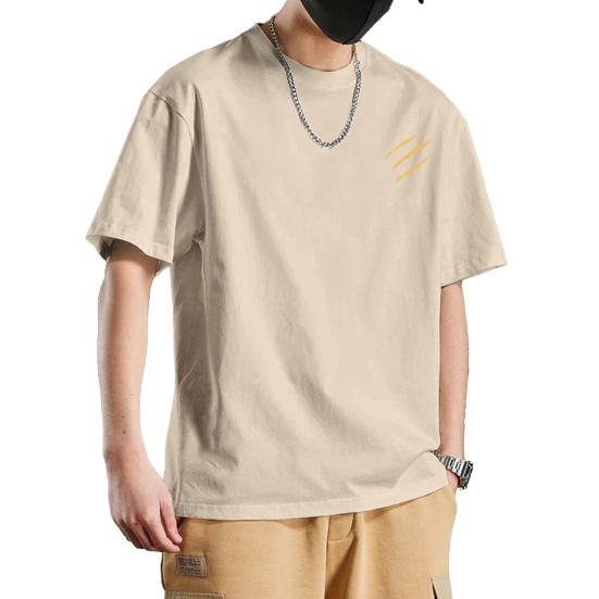 Men Cotton Blend T-Shirt Casual Solid Color Crew Neck Summer Tee Breathable Loose Fit Stylish Tee Shirt for Daily Wear Beach Street