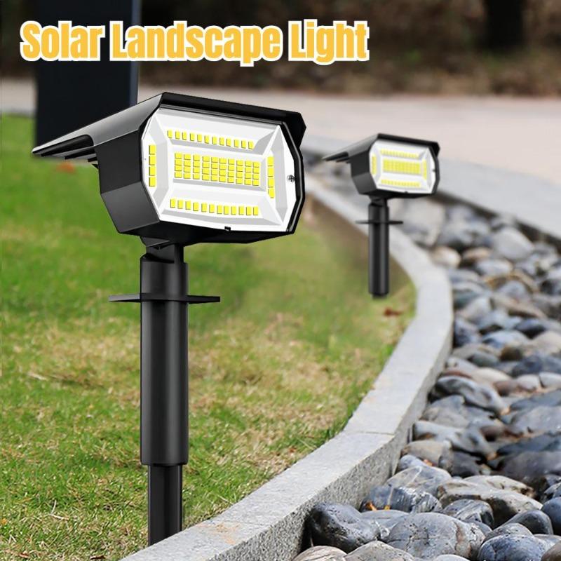 48LED Solar Rasenleuchte Außen IP65 Wasserdicht Gras Garten Landschaft Hofleuchte Erdspieß Villa Gartenbeleuchtung Baum