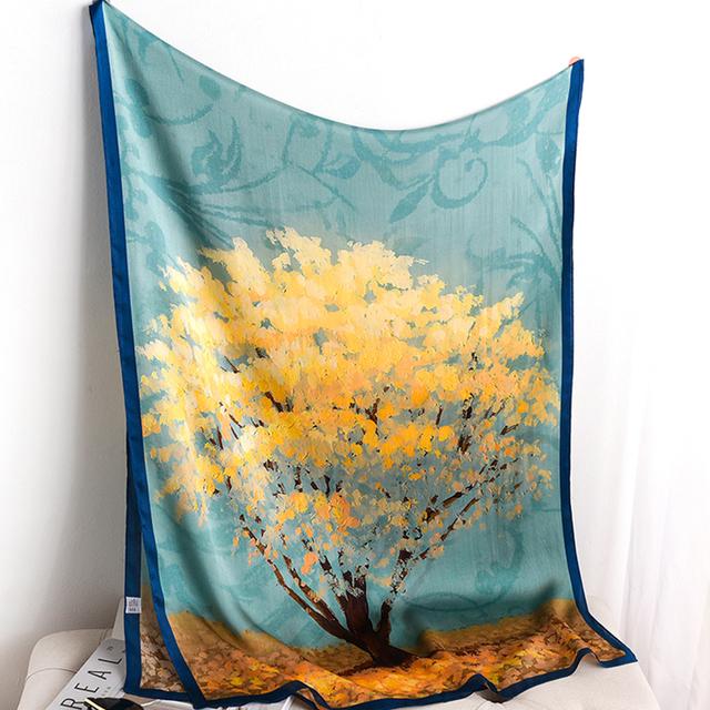 

Розкішний бренд осінь і зима для жінок, новий стиль, мода, відповідний колір, принт, шовковий шарф, жіноча популярна платок, пляжна шаль