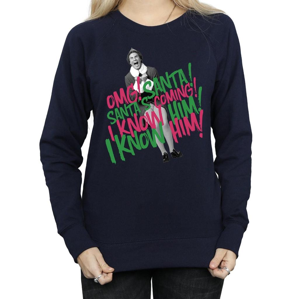 Elf Womens/Ladies Santa´s Coming Sweatshirt